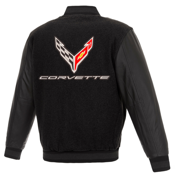 C8 Corvette Reversible Wool and Leather Jacket
