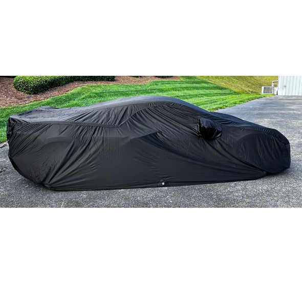 C8 Corvette Select-Fleece Car Cover - Black Satin