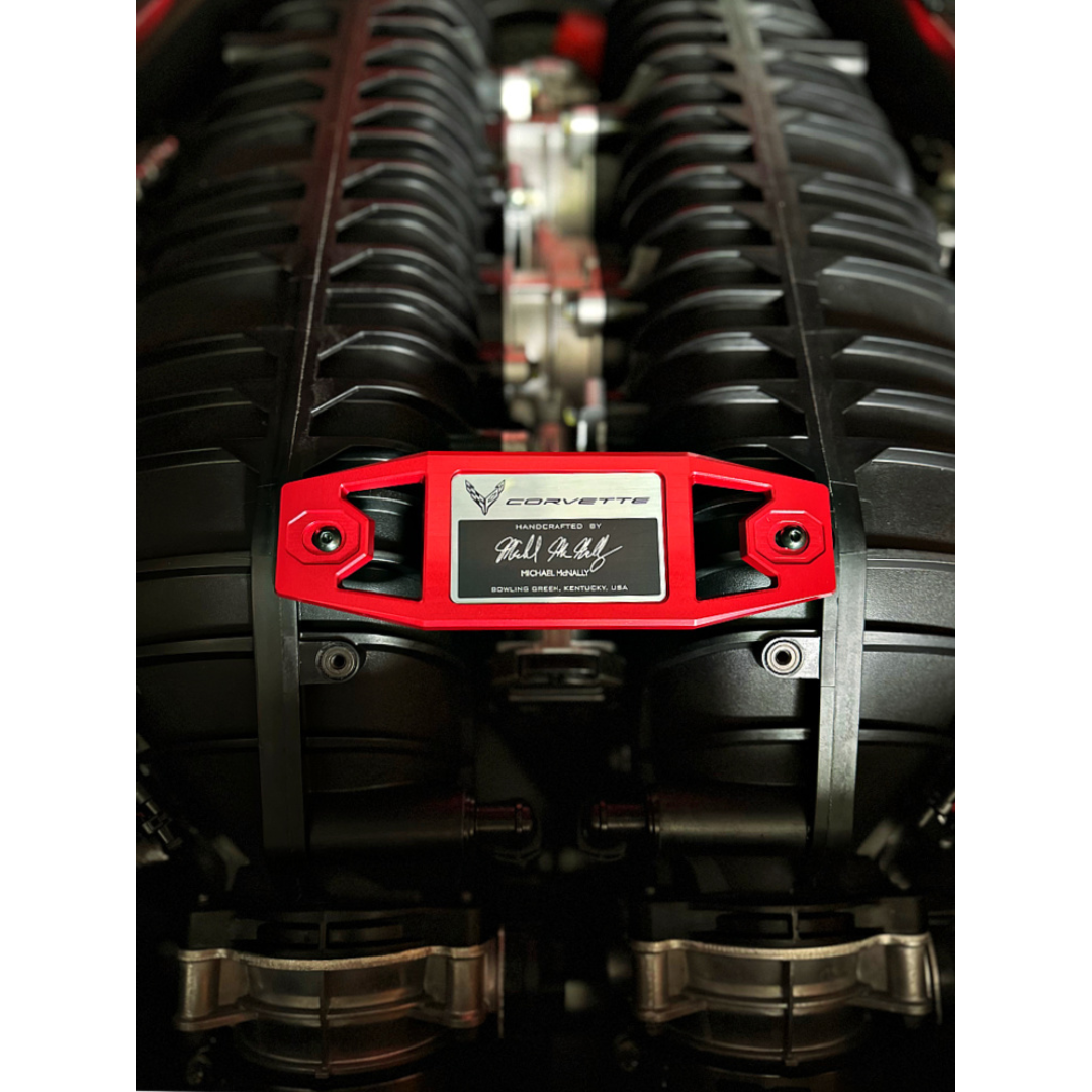 C8 Corvette Z06 Aluminum Engine Builder Plaque | Corvette Store Online