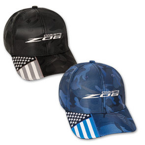 C8 Corvette Z06 Camo Flag Hat / Cap