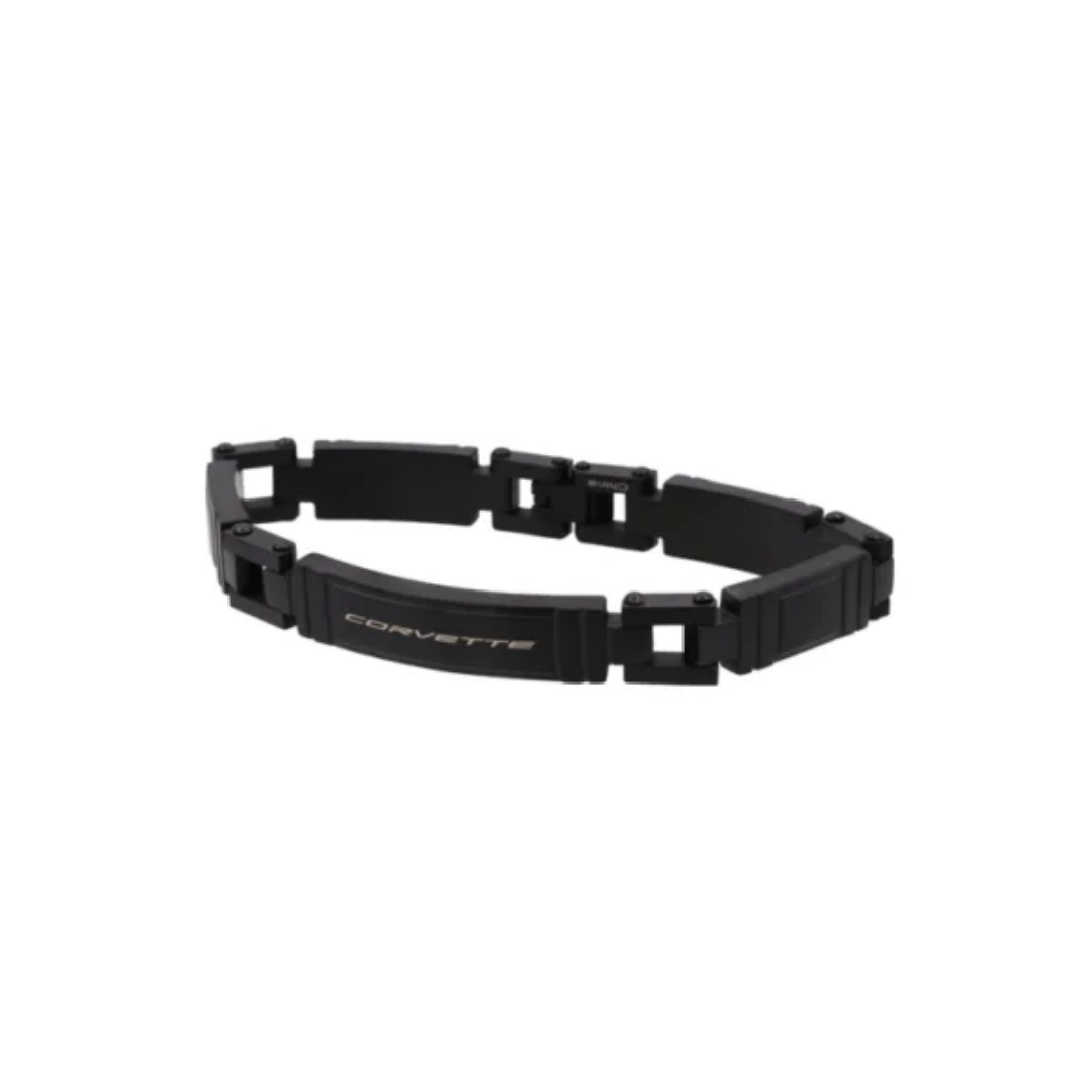 C8 Corvette Black Stainless ID Bracelet up to 8.25″