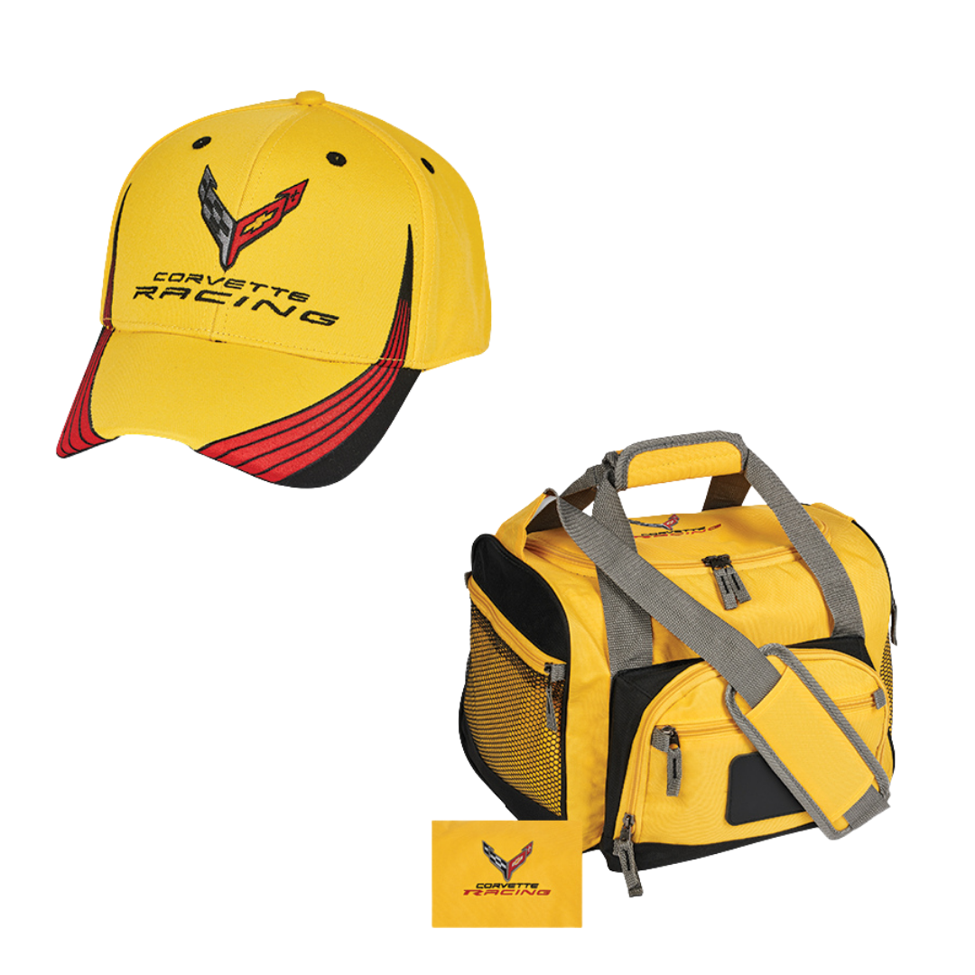 C8 Corvette Racing Hat & Duffle Cooler Bundle – Official Corvette Racing Fan Gear
