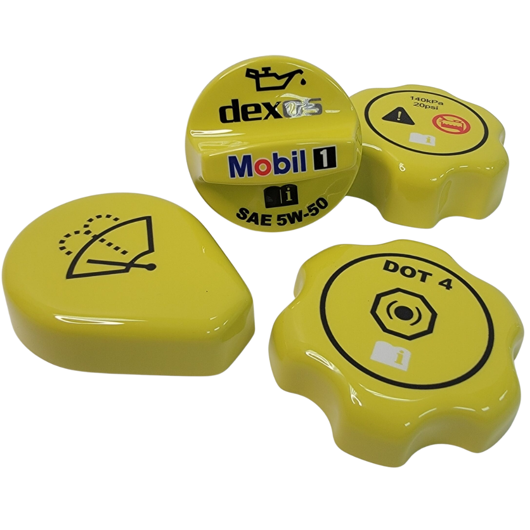 C8 2020-2026 Corvette Custom Engine Caps - 4 pc Fits: Stingray, Z06 & E-Ray