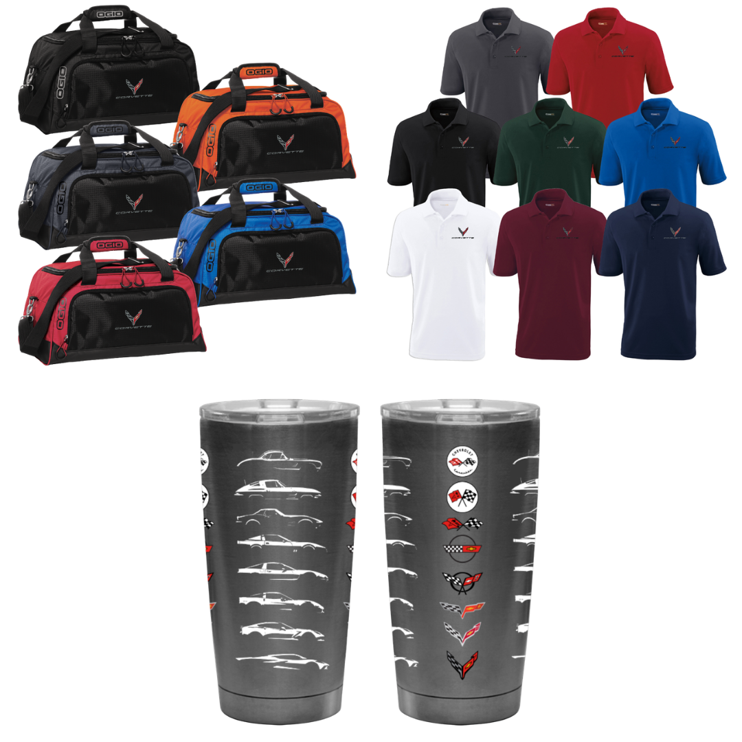C8 Corvette Weekend Driver Bundle - Duffel, Polo & Tumbler