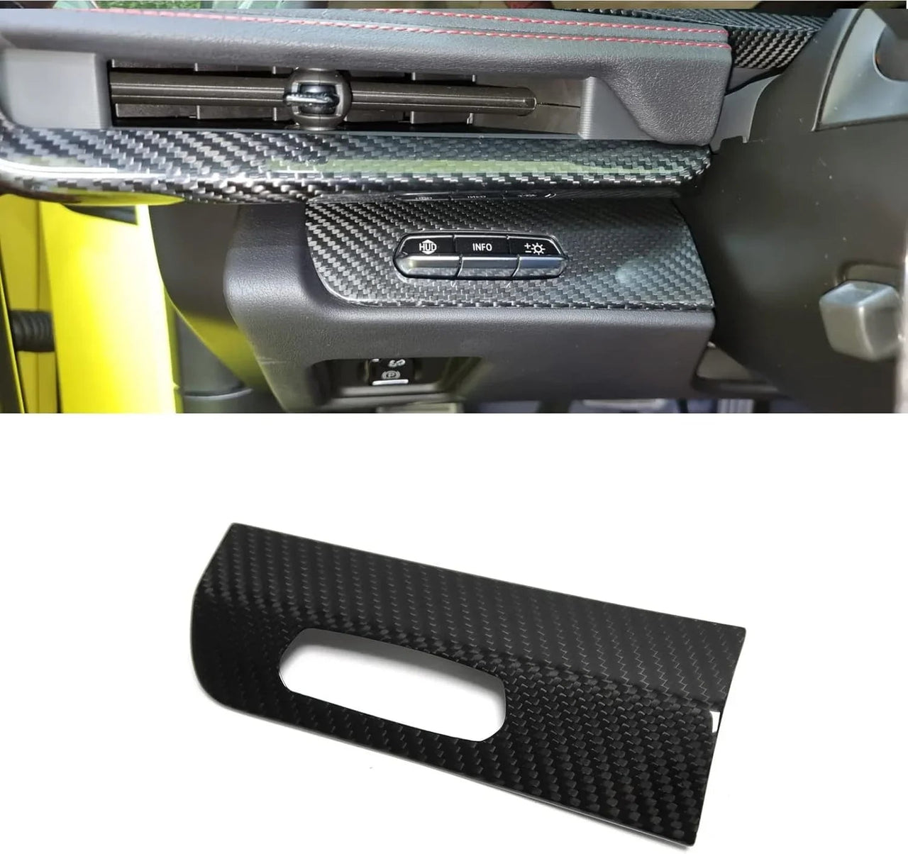 C8 Corvette Real Carbon Fiber HUD Button Control Trim Cover | Interior Upgrade (2020–2026)