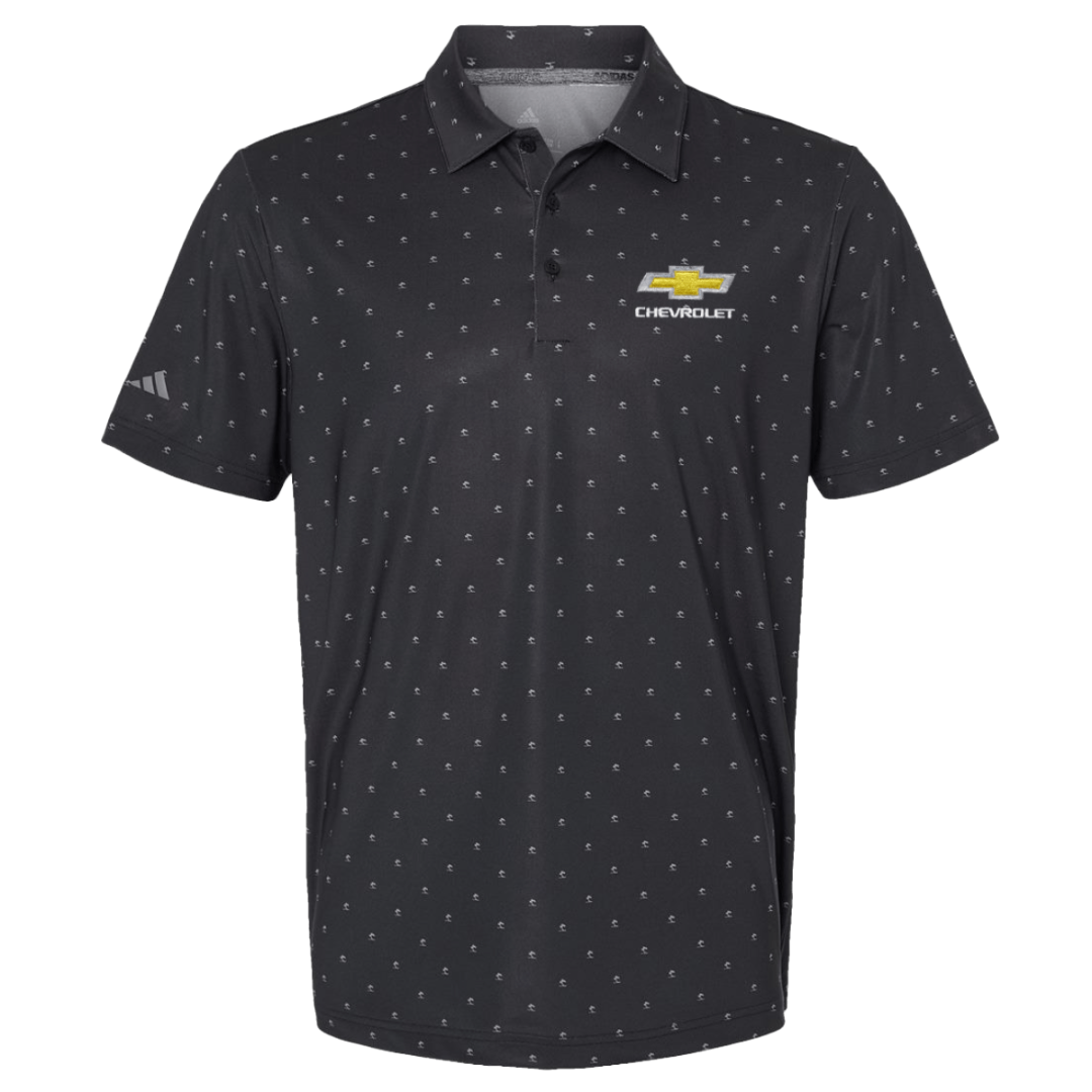 Chevy Gold Bowtie Adidas Pine Tree Polo Shirt Black Grey or White Corvette Store Online