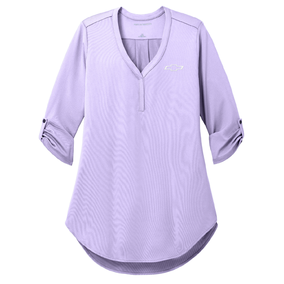 Ladies Chevy Bowtie City Stretch 3/4-Sleeve Tunic - Black