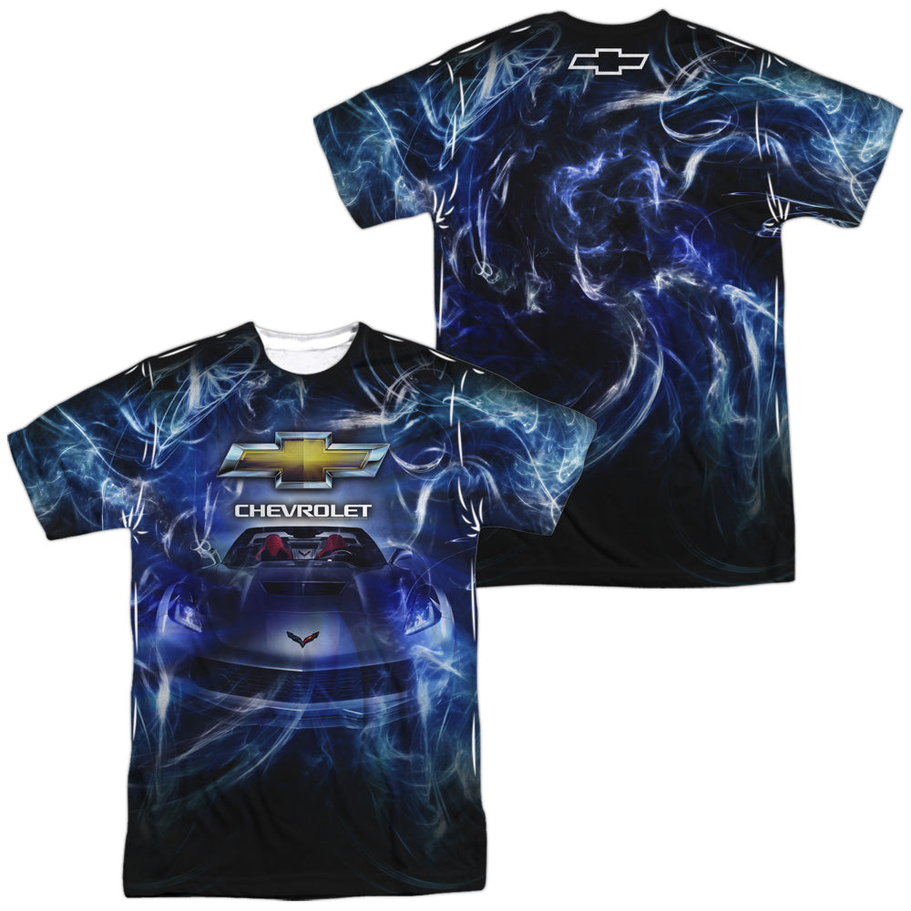 Chevrolet C7 Corvette Dream (Front/Back Print)-Adult Regular Fit Short Sleeve 100% Poly-White
