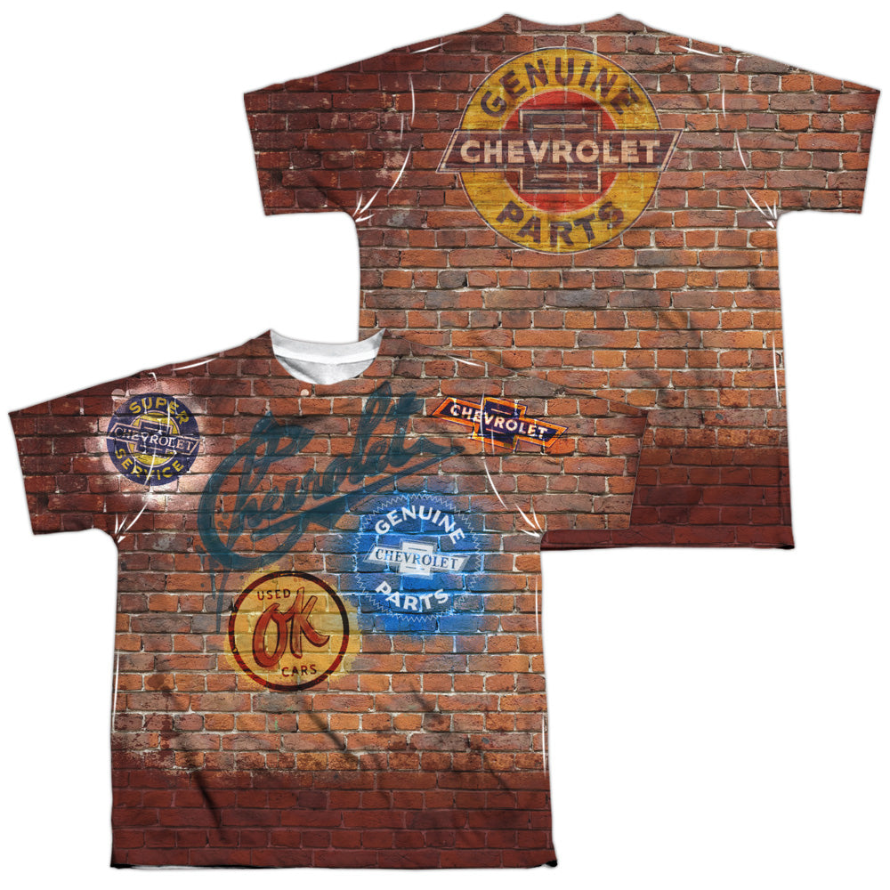 Chevrolet Shop Wall (Front/Back Print)-Youth Short Sleeve 100% Polyester