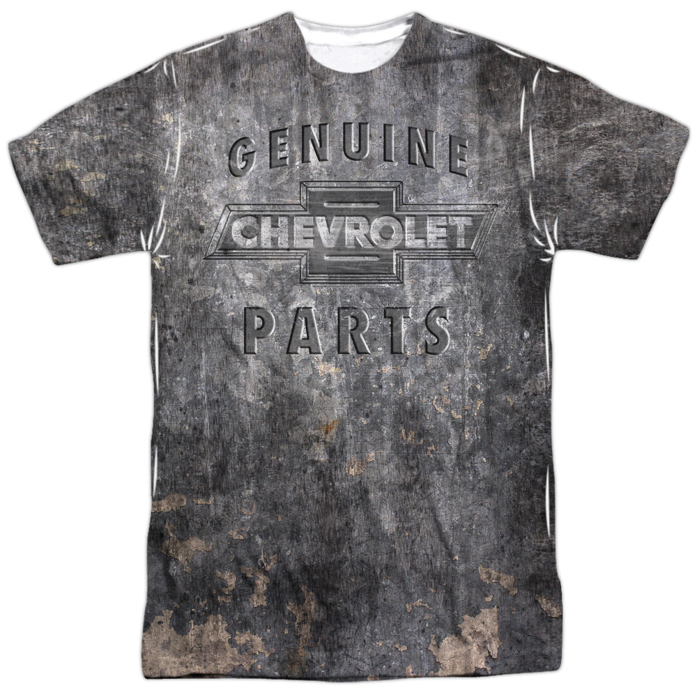 Chevrolet Metal Bowtie-Adult Regular Fit Short Sleeve 100% Poly-White