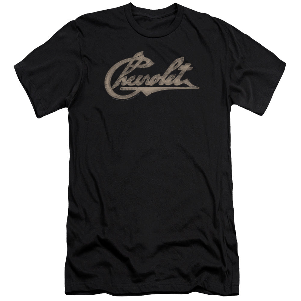Chevrolet Script-Premium Canvas Adult Slim Fit 30/1-Black