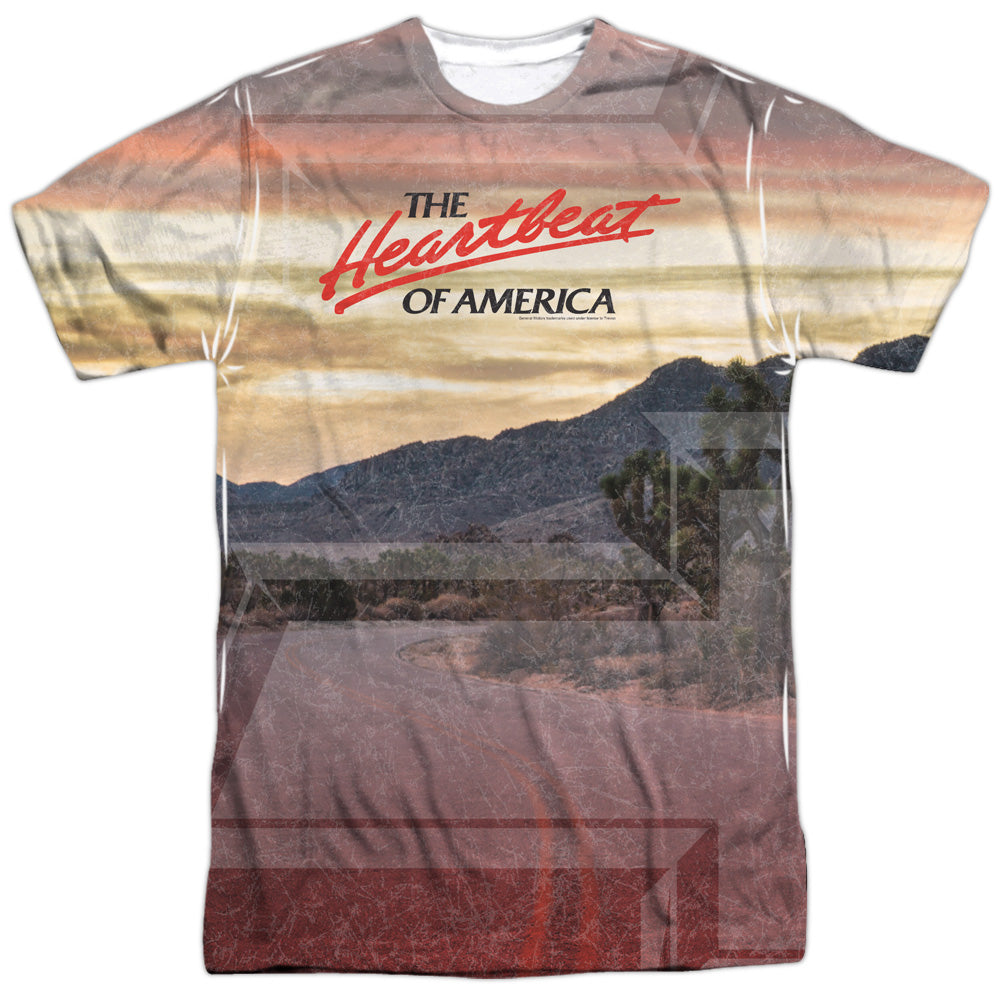 Chevrolet Heartbeat Road-Adult Regular Fit Short Sleeve 100% Poly-White