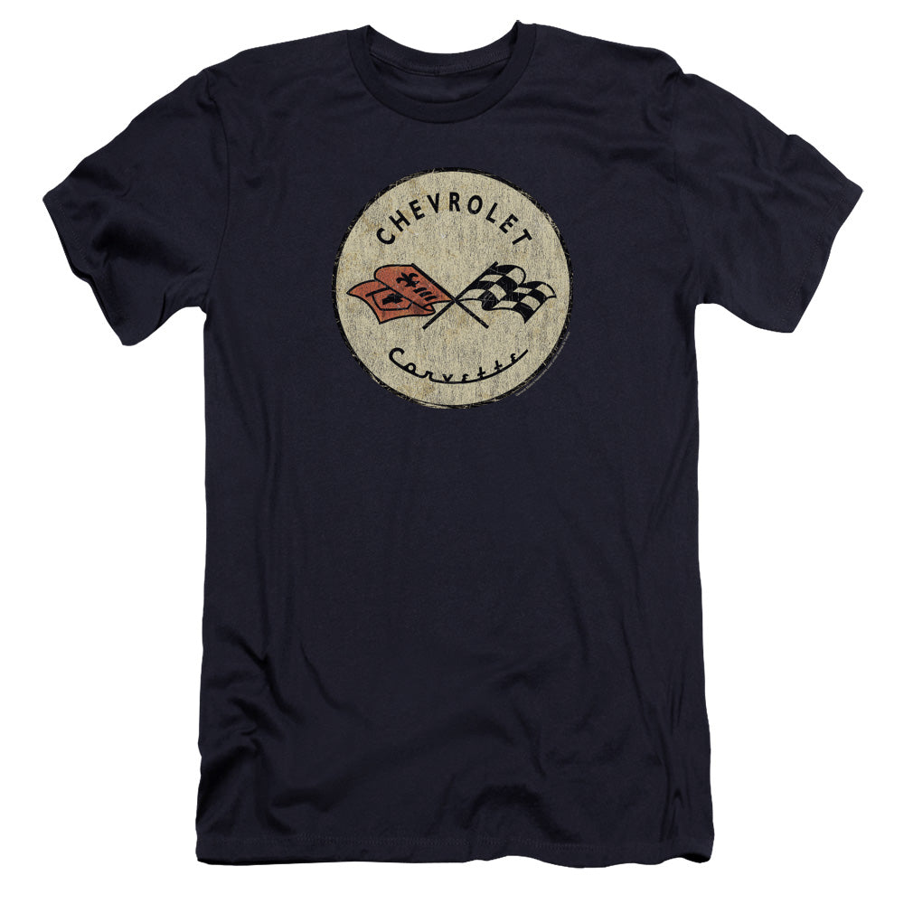 Chevrolet C1 Corvette Old Vette-Premium Canvas Adult Slim Fit 30/1-Navy