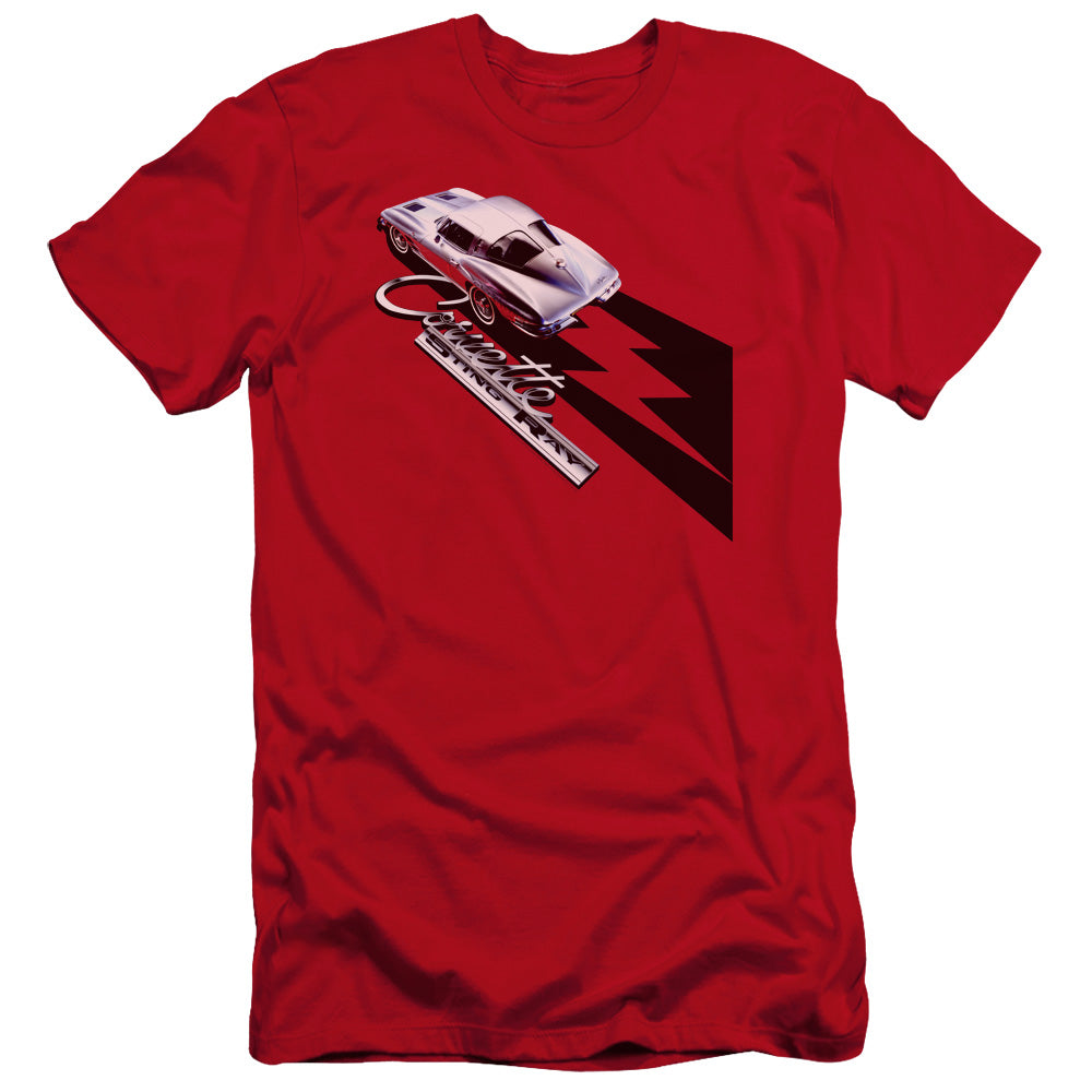 Chevrolet C2 Corvette Split Window Sting Ray - Premium Canvas Adult Slim Fit 30/1 - Red