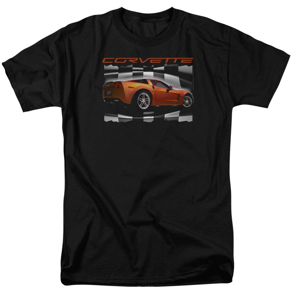 Chevrolet C6 Corvette Z06 Orange Adult Regular Fit Short Sleeve-Black