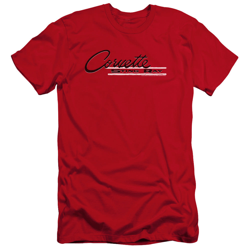 Chevrolet C2 Corvette Retro Stingray-Premium Canvas Adult Slim Fit 30/1-Red