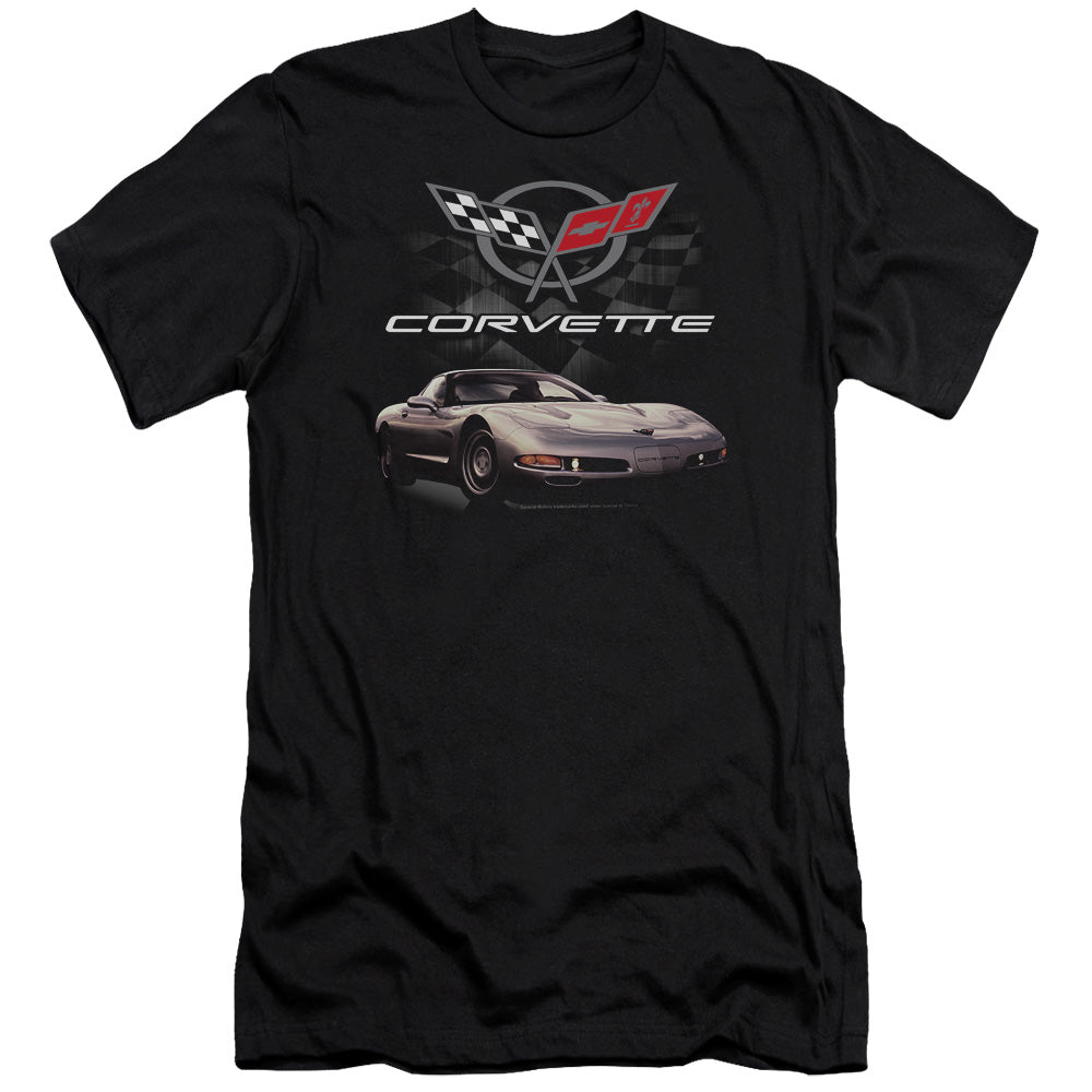 Chevrolet C5 Corvette Checkered Past-Premium Canvas Adult Slim Fit 30/1-Black