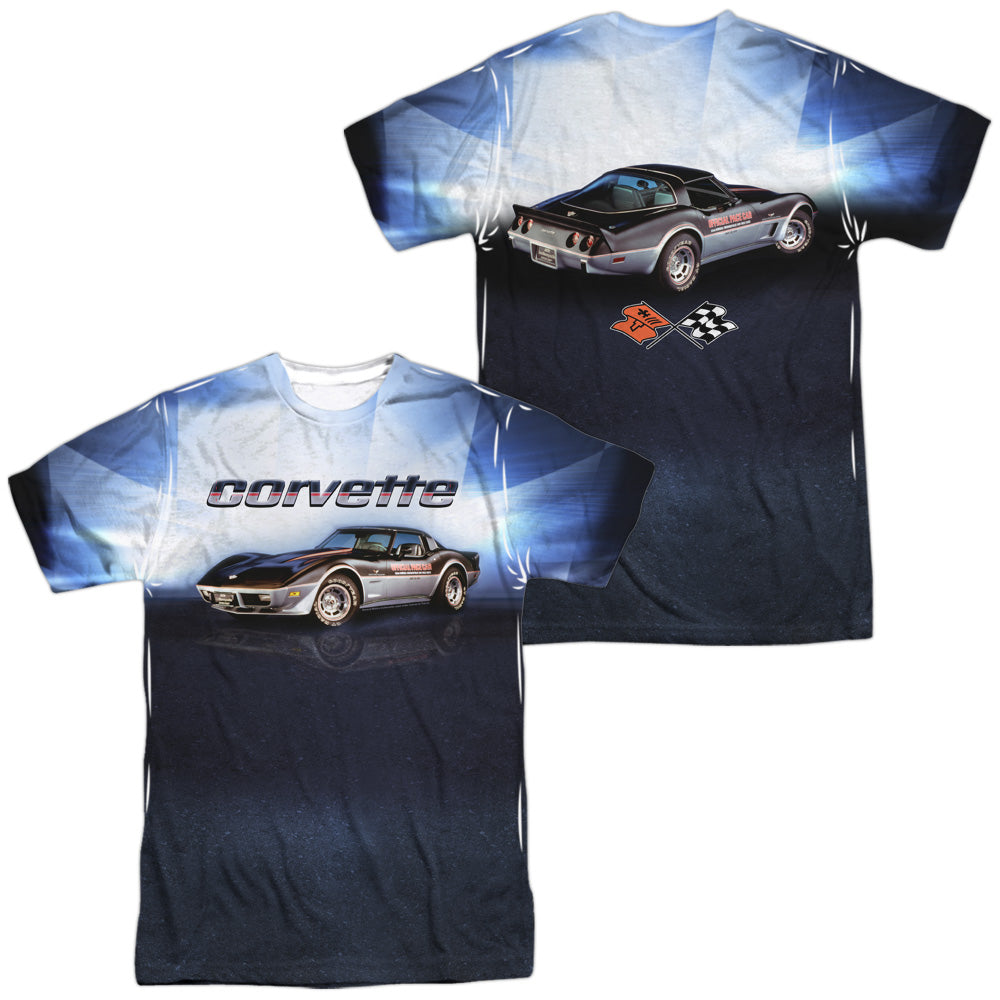 Chevrolet C3 Corvette Check Flag-Adult Regular Fit Short Sleeve Polyester