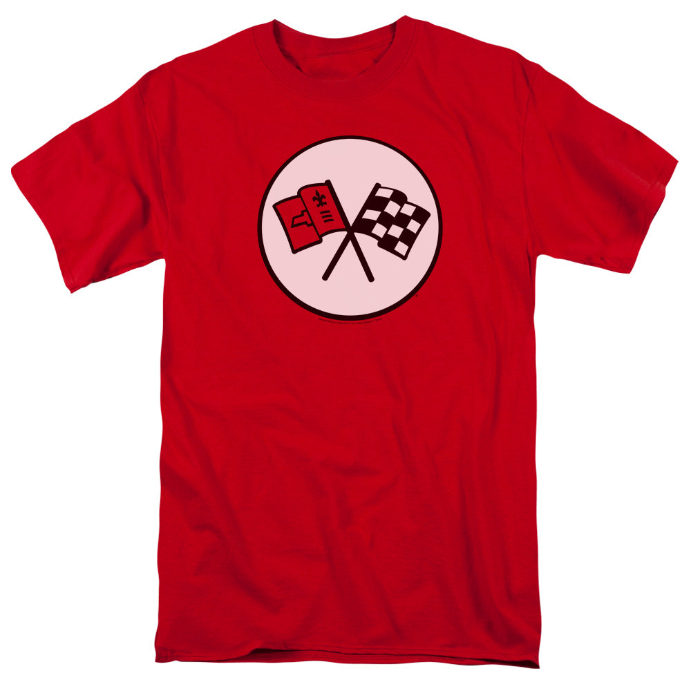 C2 Corvette Logo-Adult Regular Fit Short Sleeve-Red