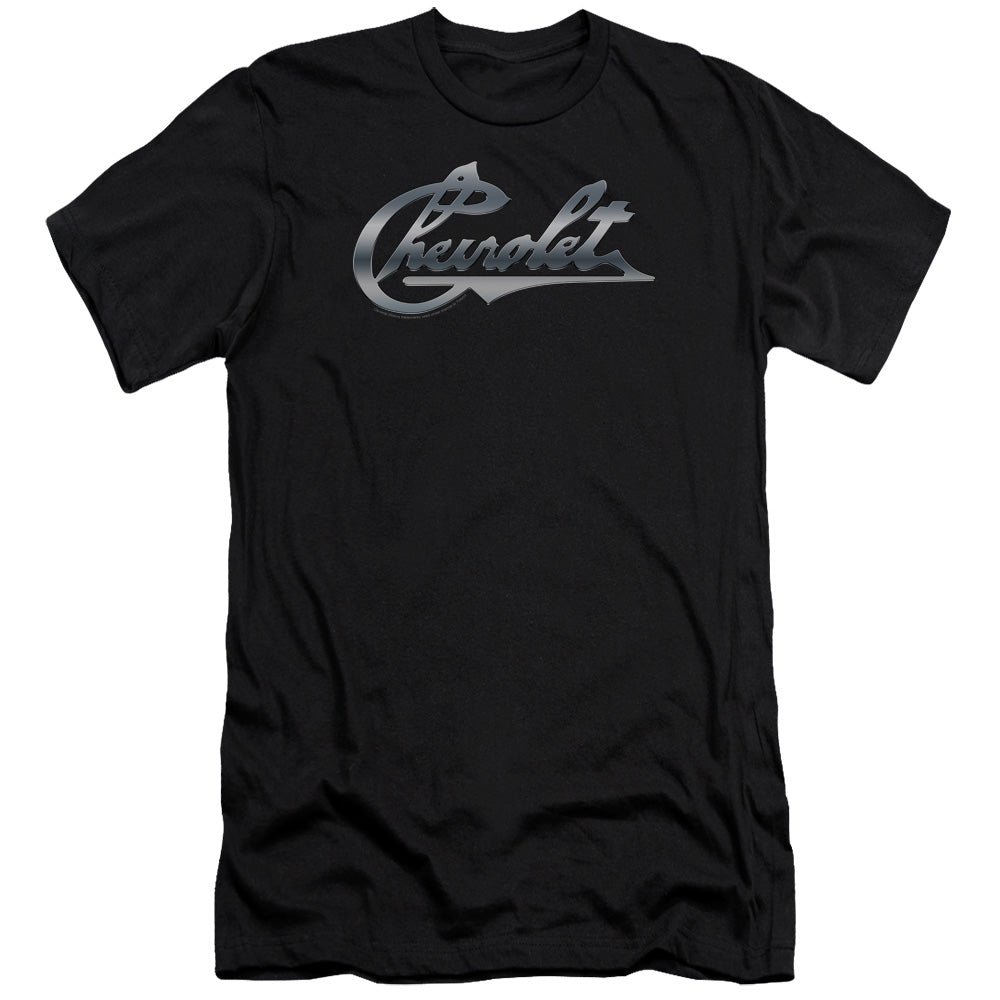 Chevrolet Chrome Vintage Chevy Bowtie-Premium Canvas Adult Slim Fit 30/1-Black