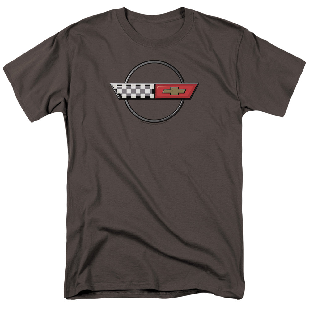 C4 Corvette Logo-Adult Regular Fit Short Sleeve-Charcoal