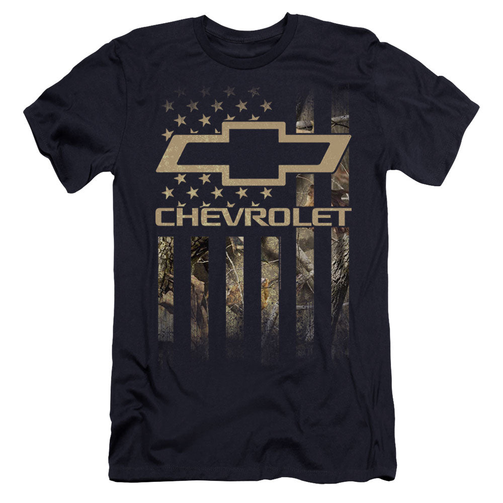 Chevrolet Camo Flag-Premium Canvas Adult Slim Fit 30/1-Navy