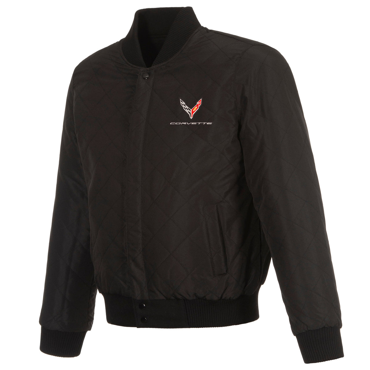 Corvette C8 Reversible Wool and Leather Jacket