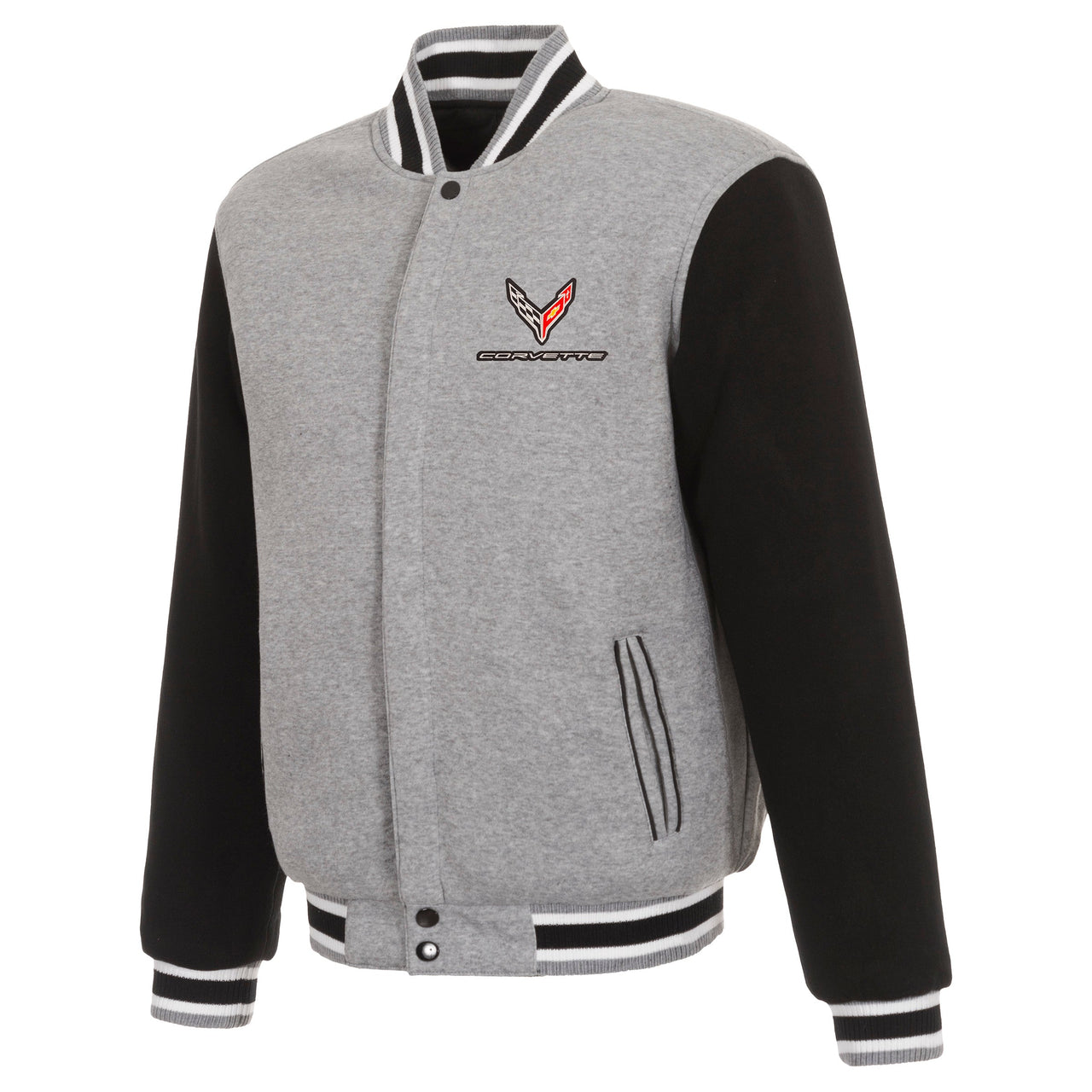 Corvette C8 Reversible Two-Tone Fleece Jacket