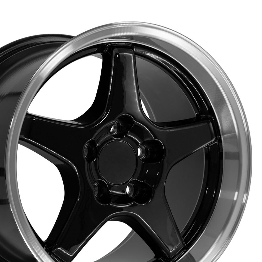 ZR1 Replica Wheels Fits 1988-1996 C4 Corvette 17x11 Black - CV01