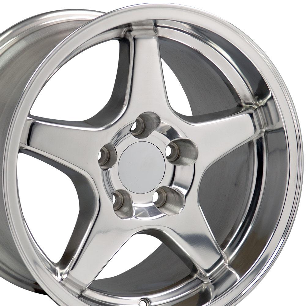 ZR1 Replica Wheels Fits 1988-1996 C4 Corvette 17x11 Polished - CV01
