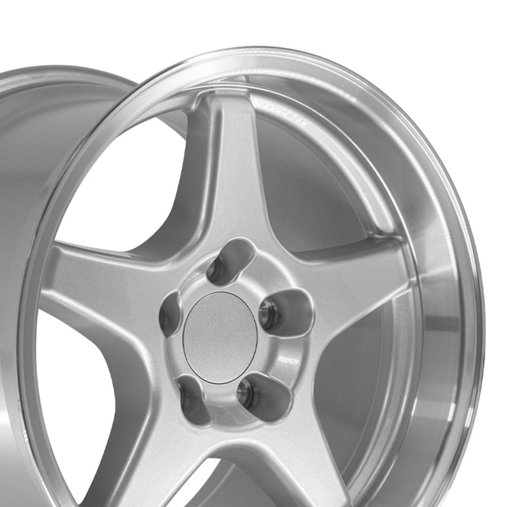 ZR1 Replica Wheels Fits 1988-1996 C4 Corvette 17x11 Silver - CV01