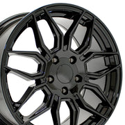 OE Wheels CV03C C8 Z06 style replica wheel 18x8.5 Gloss Black for 1988-2019 C4, C6 Base, C7 Stingray Corvette