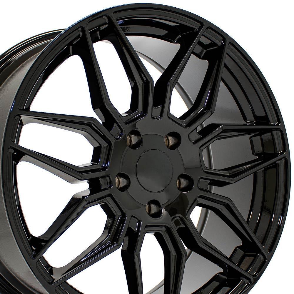 C8 Z06 Replica Wheels Fits 2020-2026 C8 Corvette 19x8.5 Gloss Black - CV03