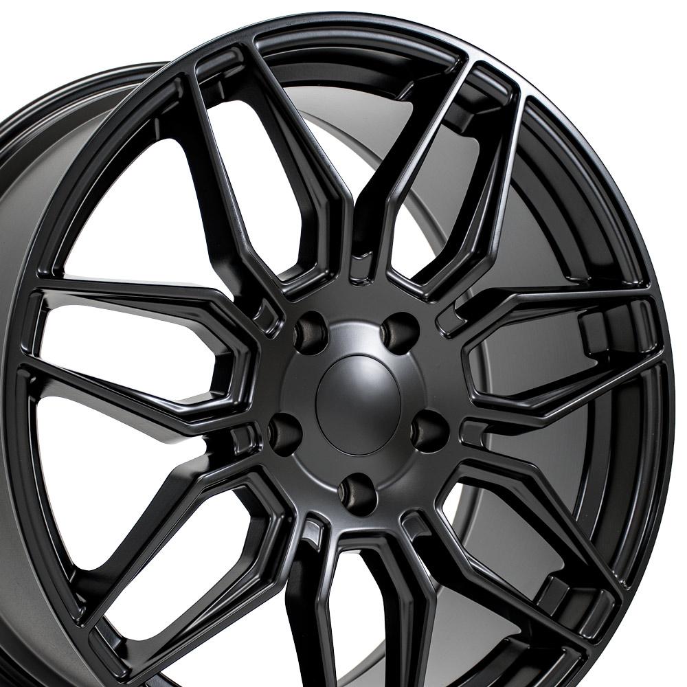 OE Wheels CV03D C8 Z06 style replica wheel 19x8.5 Satin Black for 2020-2026 C8 Stingray Corvette