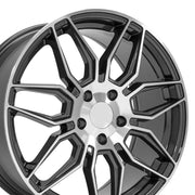 OE Wheels CV03D C8 Z06 style replica wheel 19x8.5 Gloss Gunmetal Machined for 2020-2026 C8 Stingray Corvette