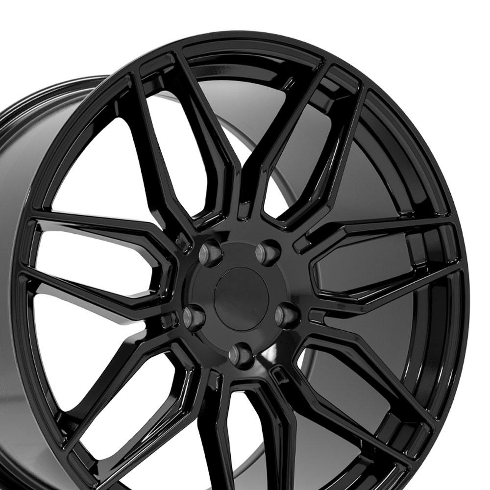 C8 Z06 Replica Wheels Fits 2020-2026 C8 Corvette 20x11 Gloss Black - CV03