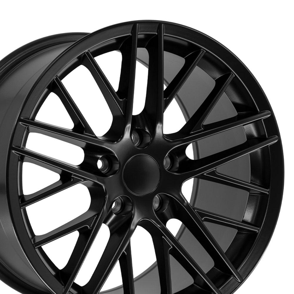 C5 1997-2004 Corvette C6 ZR1 Replica Wheels 17x9.5 & 18x10.5 Staggered Set Satin - CV08