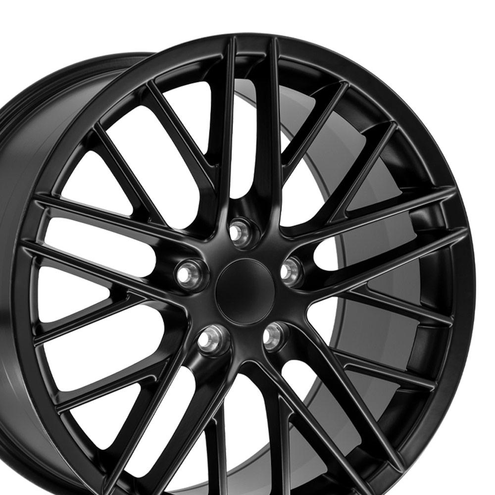 C6 2005-2013 Corvette ZR1 Replica Wheels 18x8.5 & 19x10 Satin Staggered Set - CV08