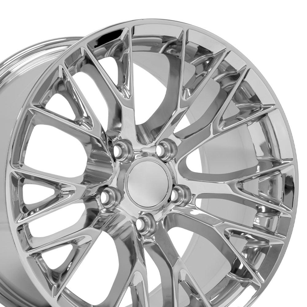 C5 1997-2004 Corvette C7 Z06 Replica Wheel 17x9.5 Chrome (Front Only)- CV22