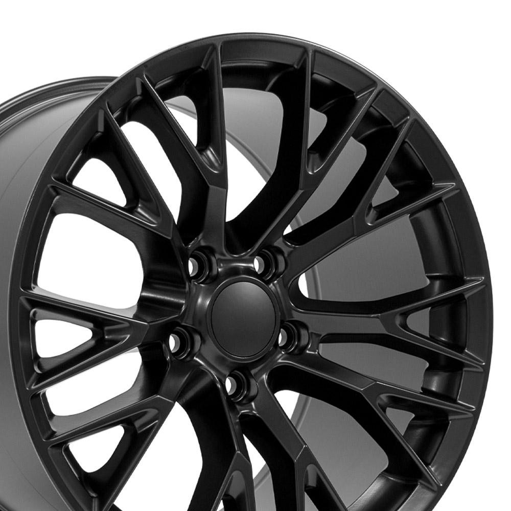 C4/C5 1988-2004 Corvette C7 Z06 Replica Wheel 18x10.5 Black (Rear Only) - CV22