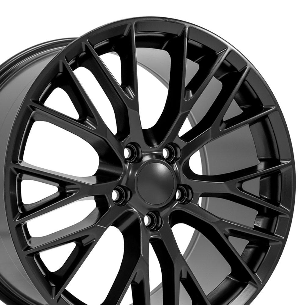 C7 2014-2019 Corvette Z06 Replica Wheels 19x8.5 & 20x10 Black Staggered Set - CV22