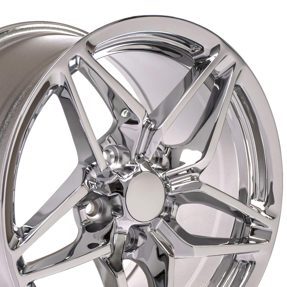 C5 1997-2004 Corvette C7 ZR1 Replica Wheel 17x9.5 Chrome - CV31