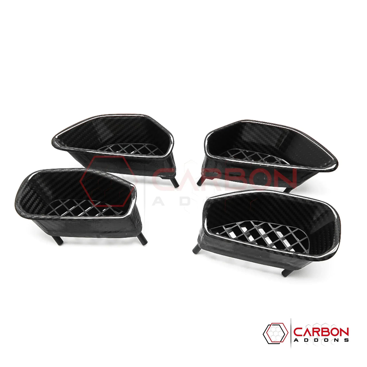 Carbon Fiber Fender Side Vents Replacement for 2009-2012 Chevrolet Corvette C6 ZR1 | Real Carbon Fiber Exterior Trim Upgrade