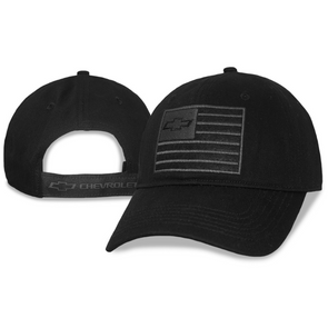 Chevrolet American Flag Open Bowtie Hat / Cap Black