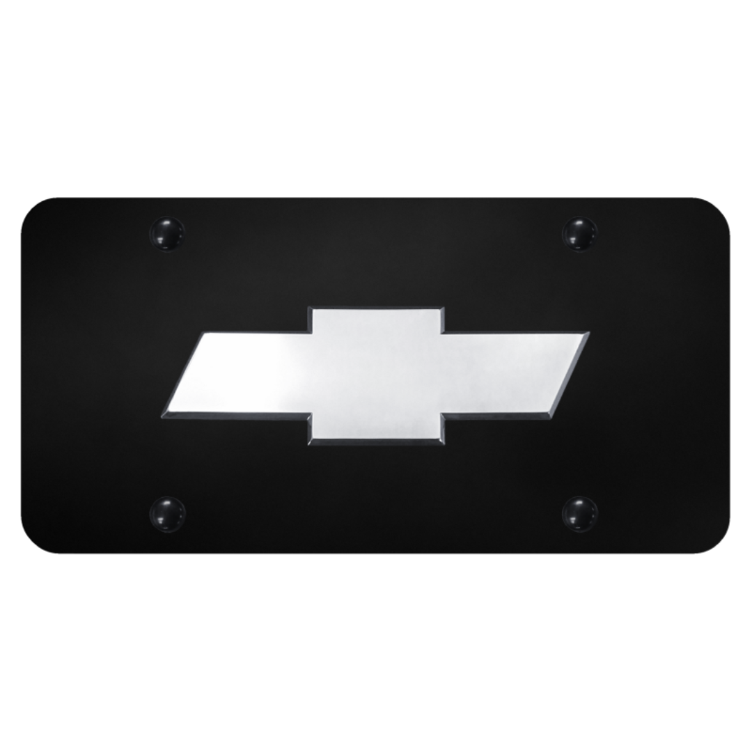chevrolet-bowtie-3d-logo-license-plate-chrome-on-black