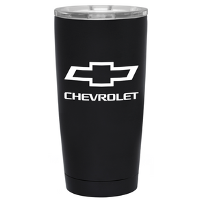 Chevrolet Bowtie Black Stainless Steel Tumbler