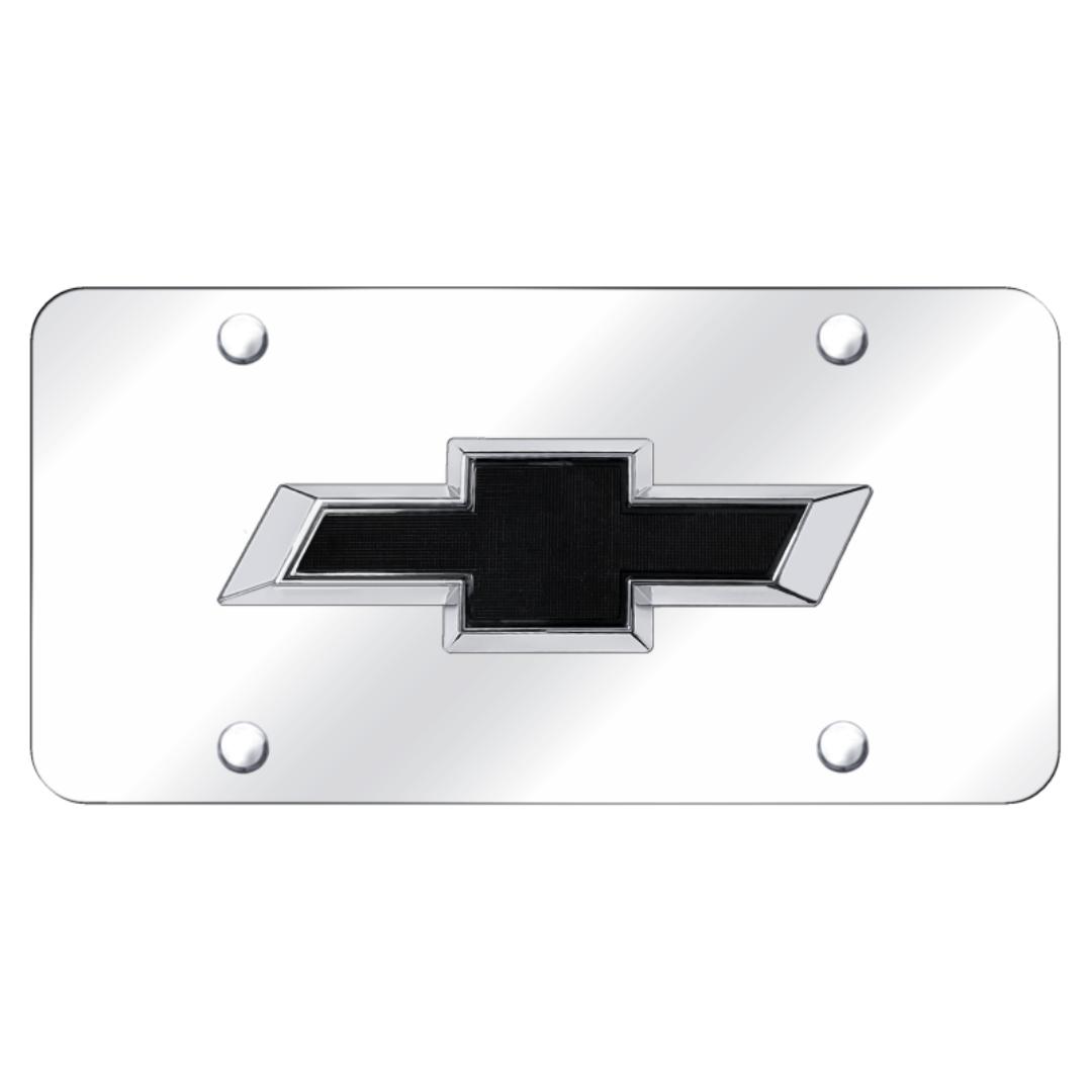 chevrolet-bowtie-license-plate-oem-style-black-bowtie-on-chrome