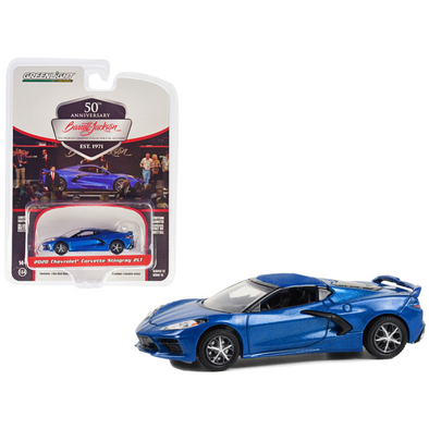 chevrolet-corvette-c8-stingray-2lt-elkhart-lake-blue-barrett-jackson-1-64-diecast-model-car-by-greenlight