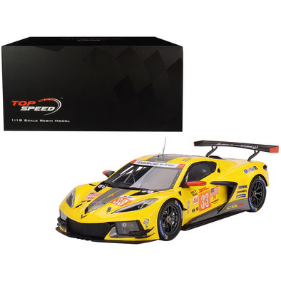 Chevrolet Corvette C8.R #33 LMGTE Am 1000 Miles of Sebring Winner (2023) 1/18 Model Car by Top Speed