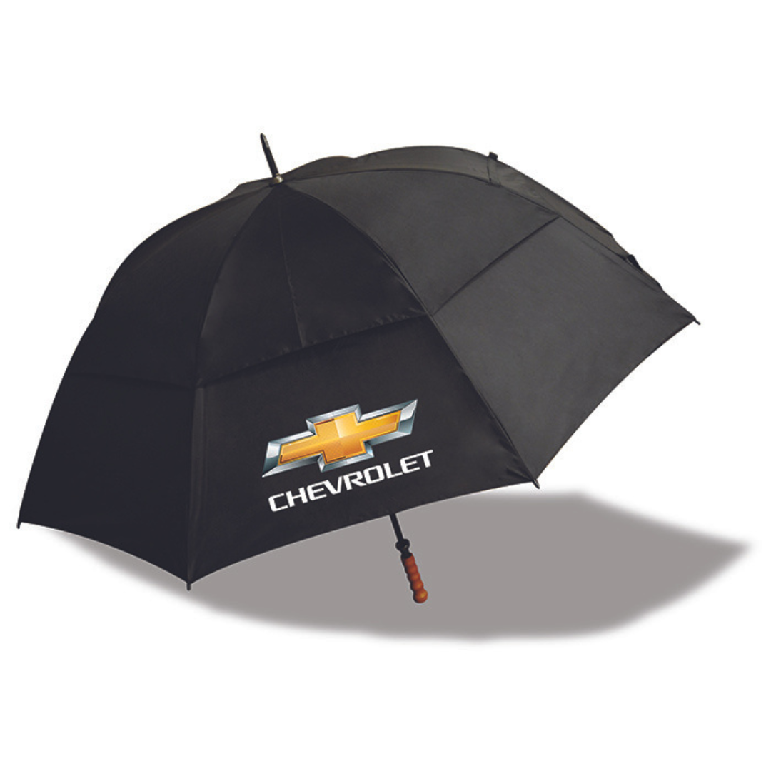 Chevrolet Gold Bowtie Black Umbrella
